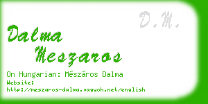 dalma meszaros business card